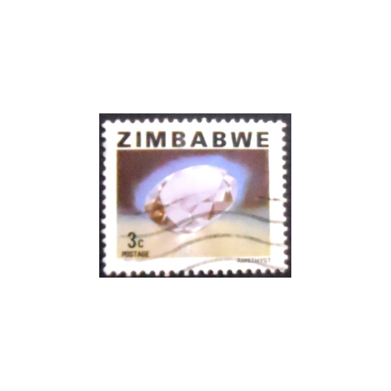 Selo postal do Zimbabwe de 1980 Amethyst