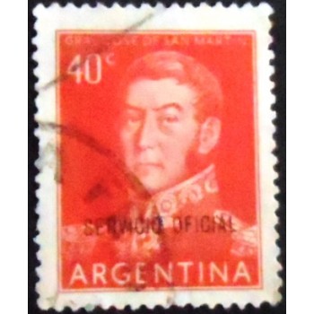 Selo da Argentina de 1956 José Francisco de San Martín 40 oficial