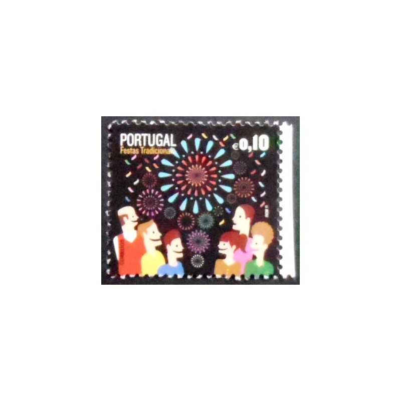 Selo postal de Portugal de 2011 Fireworks