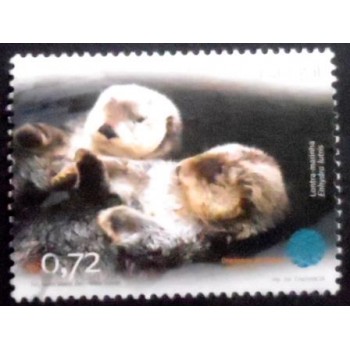 Selo postal de Portugal de 2004 Sea Otter