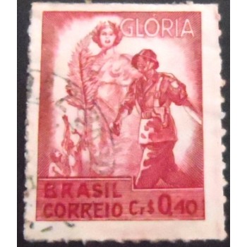 Imagem do selo postal do Brasil de 1945 Glória U