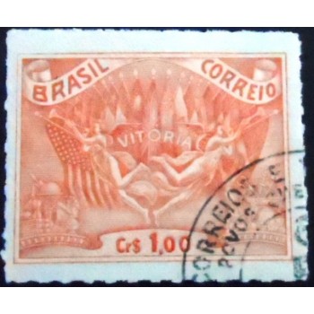 Imagem do selo postal do Brasil de 1945 Vitória NCC
