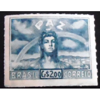 Imagem do selo postal do Brasil de 1945 Paz M