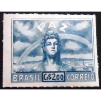 Imagem do selo postal do Brasil de 1945 Paz N