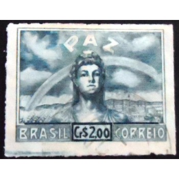 Imagem do selo postal do Brasil de 1945 Paz U