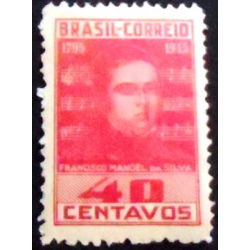 Selo postal do Brasil de 1945 Francisco Manoel da Silva M