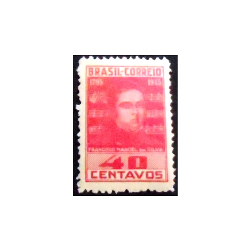 Selo postal do Brasil de 1945 Francisco Manoel da Silva M