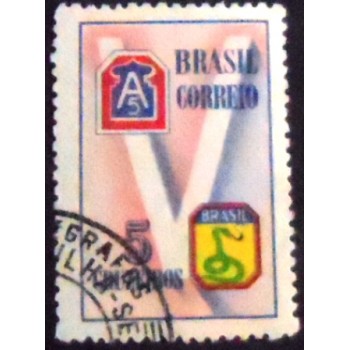 Imagem do selo postal do Brasil de 1945 Vitória NCC