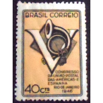 Selo postal do Brasil de 1946 Congresso UPAE M