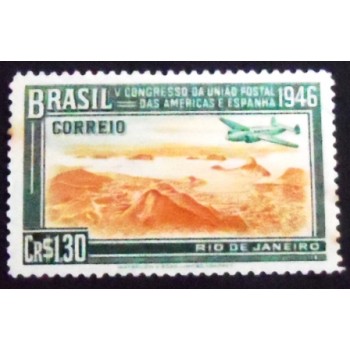 Selo postal do Brasil de 1946 5º Congresso da UPAE 1,30 N