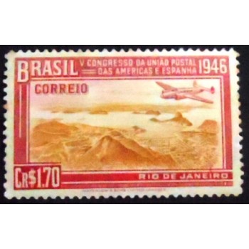 Selo postal do Brasil de 1946 5º Congresso da UPAE 1,70 M