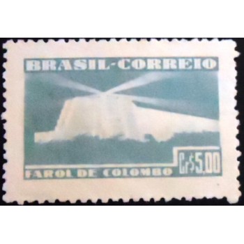 Imagem do selo postal do Brasil de 1946 Farol de Colombo N