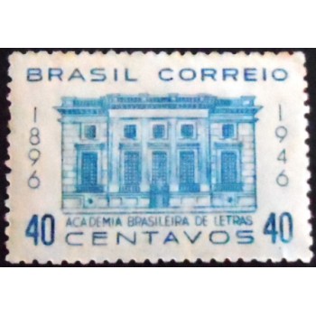 Imagem do selo postal de 1946 Academia Brasileira de Letras M