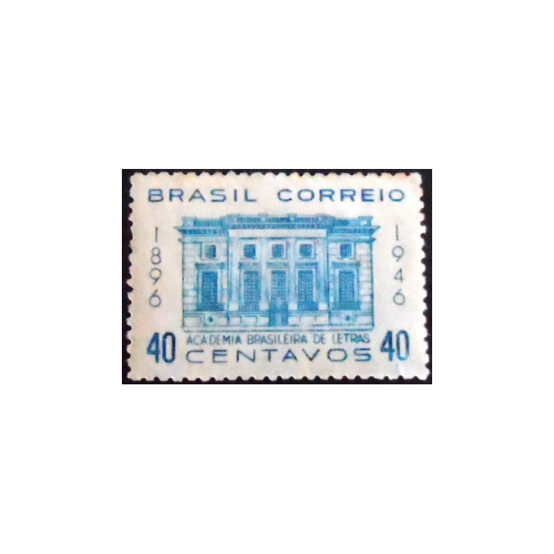 Imagem do selo postal de 1946 Academia Brasileira de Letras M