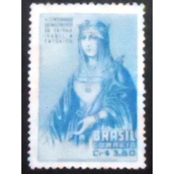 Imagem do selo postal do Brasil de 1952 Isabel "A Católica" N