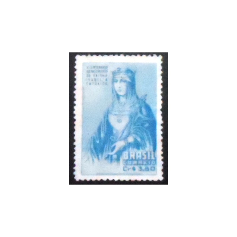 Imagem do selo postal do Brasil de 1952 Isabel "A Católica" N