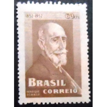 Imagem do selo postal do Brasil de 1952 IMaestro Henrique Oswald M