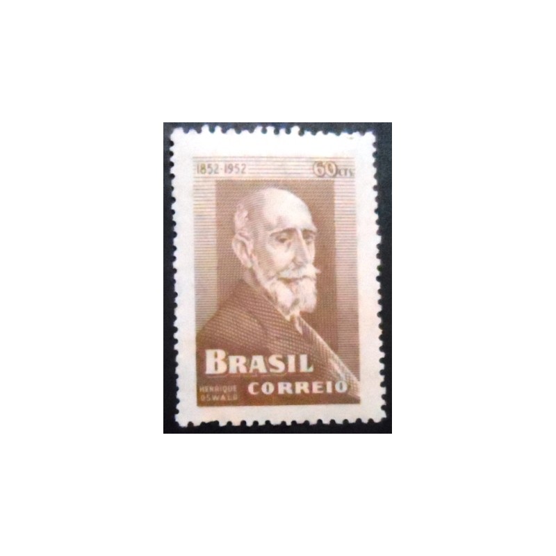 Imagem do selo postal do Brasil de 1952 IMaestro Henrique Oswald M