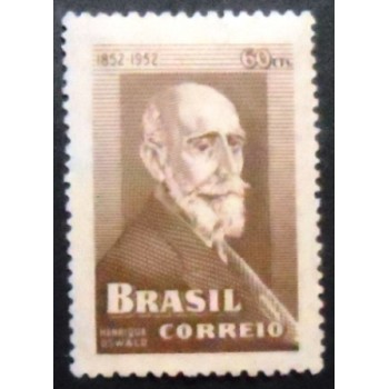 Imagem do selo postal de 1952 Maestro Henrique Oswald N
