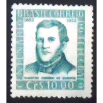 Imagem do selo postal de 1952 Eusébio de Queirós N