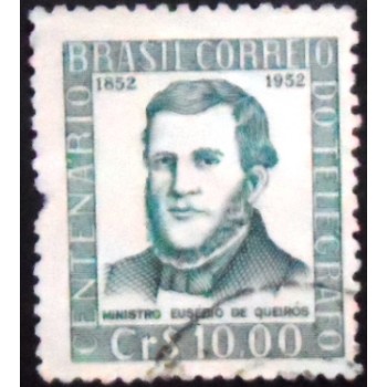 Imagem similar à do selo postal de 1952 Eusébio de Queirós U
