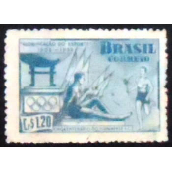 Imagem similar à do selo postal de 1952 Fluminense Futebol Clube U