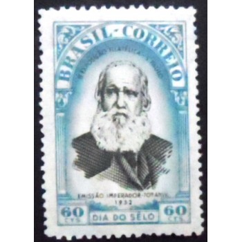 Imagem do selo postal de 1952 Cabeça Grande - Exp. Filatélica Nacional M