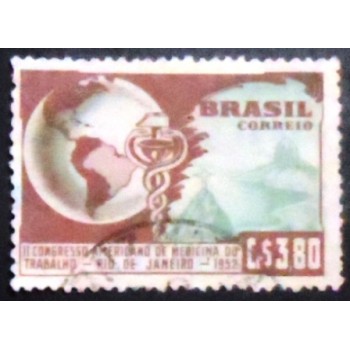 Imagem similar à do selo postal de 1952 Medicina do Trabalho U