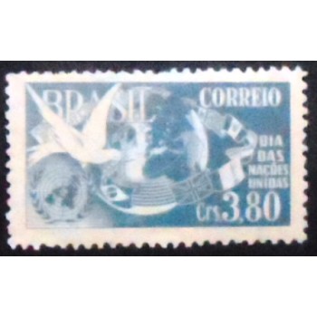 Imagem do selo postal de 1952 Dia das Nações Unidas M