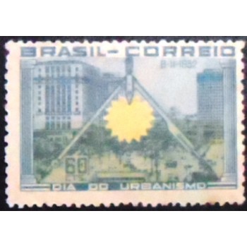 Imagem do selo postal de 1952 Dia Mundial do Urbanismo M