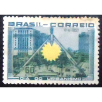 Imagem do selo postal de 1952 Dia Mundial do Urbanismo N