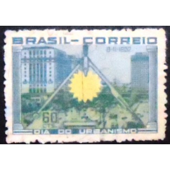 Imagem similar à do selo postal de 1952 Dia Mundial do Urbanismo U