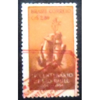 Imagem do selo postal de 1953 Padre Plantando Árvore NCC