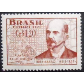 Imagem do selo postal de 1953Engenheiro Aarão Reis M