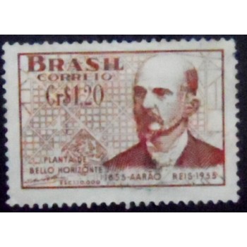 Imagem do selo postal de 1953 Engenheiro Aarão Reis U