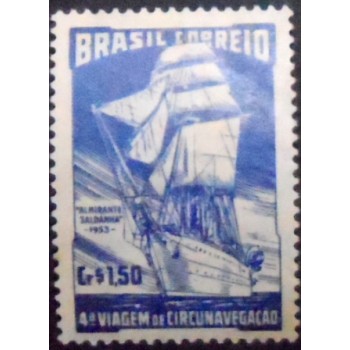 Imagem do selo postal de 1953 Navio-Escola Almirante Saldanha M