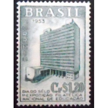 Imagem do selo postal de 1953 Dia do Selo M