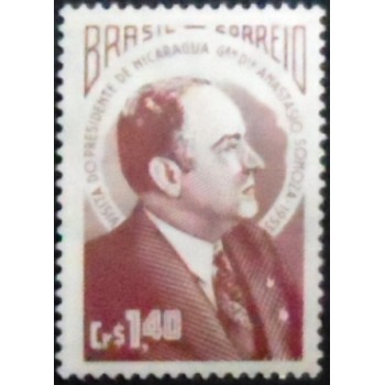 Selo postal de 1953 Anastácio Somoza M