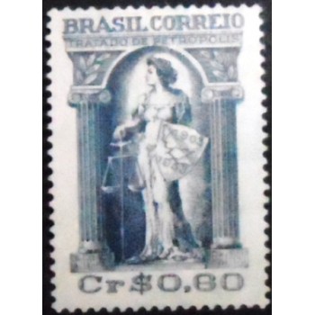 Selo postal de 1953Tratado de Petrópolis 60 M