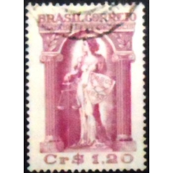 Imagem similar à do selo postal de 1953 Tratado de Petrópolis 1,20 U