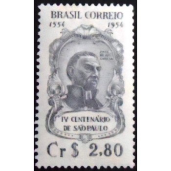 imagem do selo postal do Brasil de 1954 José de Anchieta M