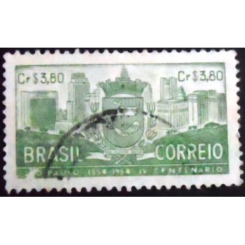 Imagem do selo postal do Brasil de 1954 Brasão de Armas U