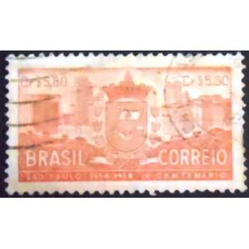 Imagem do selo postal do Brasil de 1954 Brasão de Armas 5,80 U