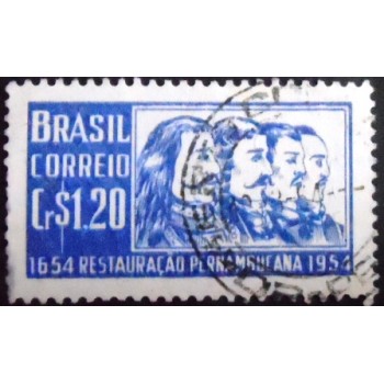 Imagem similar à do selo postal de 1954 Tricentenário da Restauração Pernambucana U