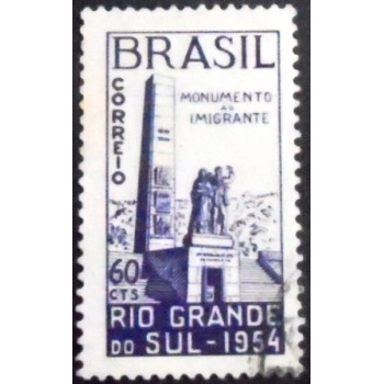 Imagem similar à do selo postal de 1954 Monumento do Imigrante U