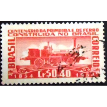 Imagem do selo postal do Brasil de 1954 Baronesa 1852 U