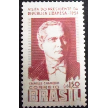 Selo postal do Brasil de 1954  President Camille Chamoun M