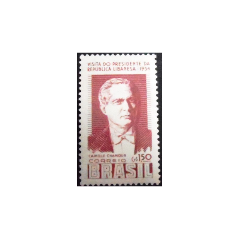 Selo postal do Brasil de 1954  President Camille Chamoun M