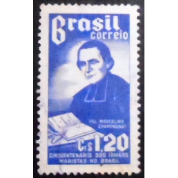 Imagem similar à do Imagem do selo postal de 1954 Marcelino Champagnat U
