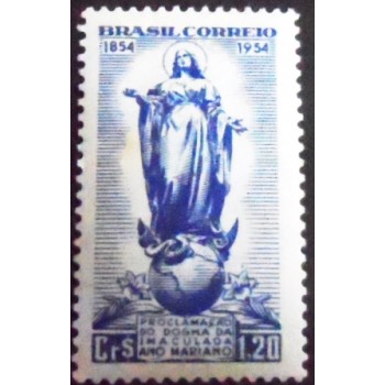 Imagem similar à do selo postal de 1954 Proclamação do Dogma da Imaculada Conceição U